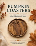 Wooden Pumpkin Coasters — Set of 4